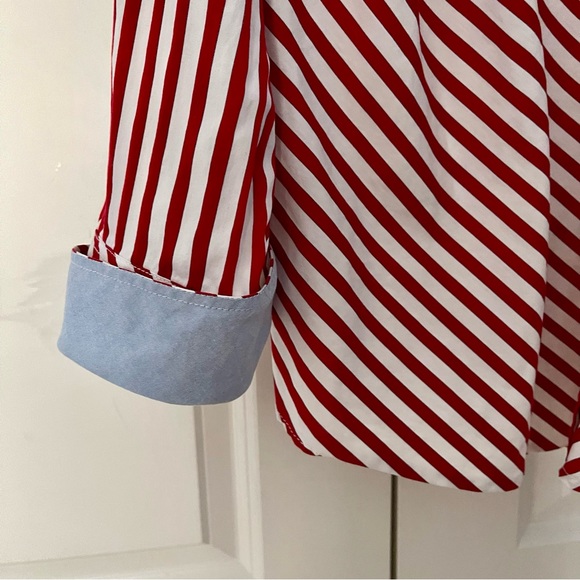 🇺🇸  Tommy Hilfiger Striped Blouse/Button Down - Picture 2 of 6